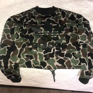 Adidas cropped camo hoodie